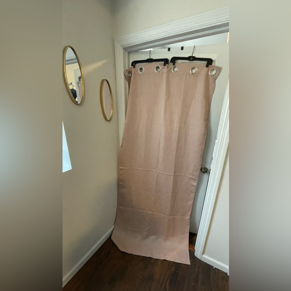 Blush pink curtains